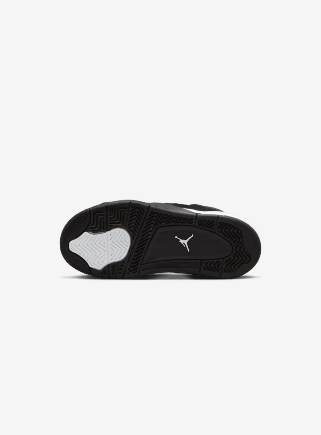 Nike Air Jordan 4 Retro White Thunder sneakers alte in bianco nero - indossate