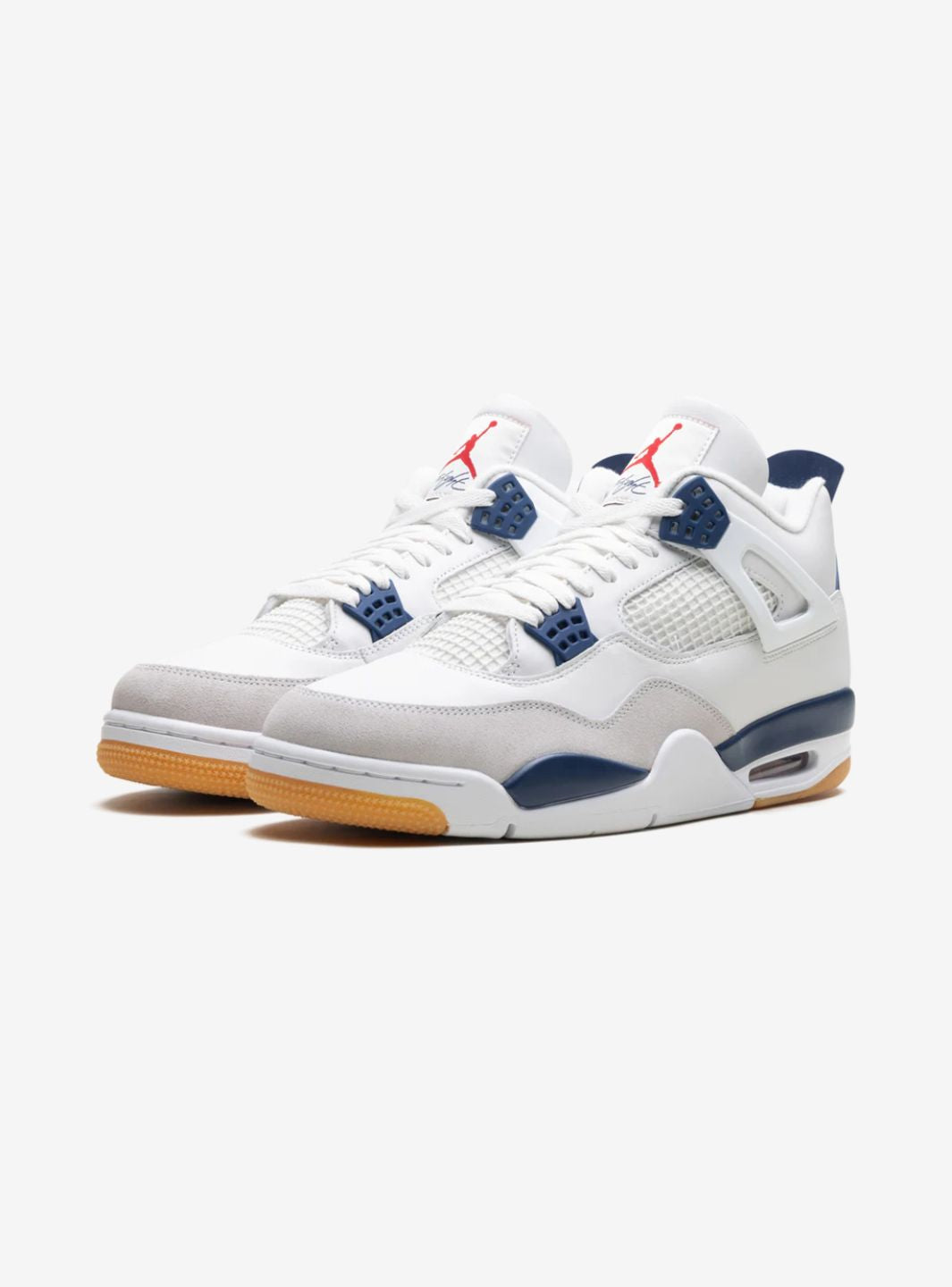 Nike Air Jordan 4 Retro SB Navy sneakers alte in blu navy bianco - vista frontale