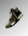 Nike Air Jordan 4 Retro SE Craft Medium Olive sneakers alte in verde oliva - indossate