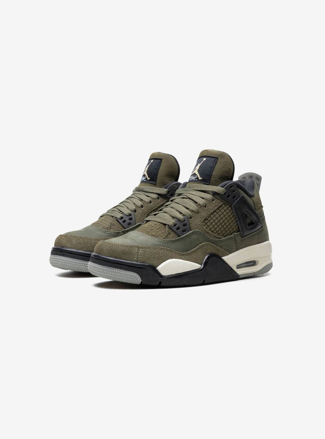 Nike Air Jordan 4 Retro SE Craft Medium Olive sneakers alte in verde oliva - vista frontale