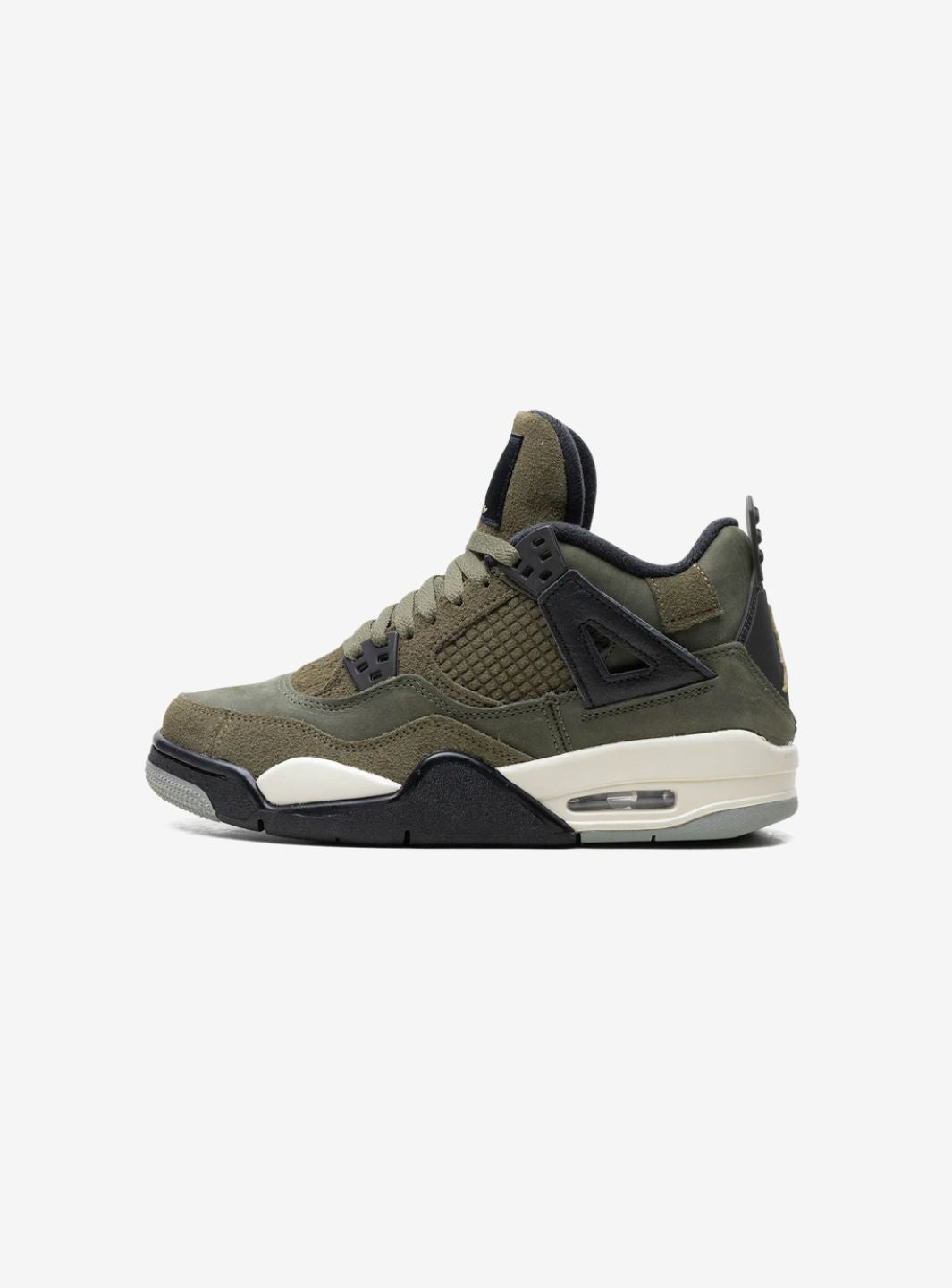 Nike Air Jordan 4 Retro SE Craft Medium Olive sneakers alte in verde oliva - vista laterale