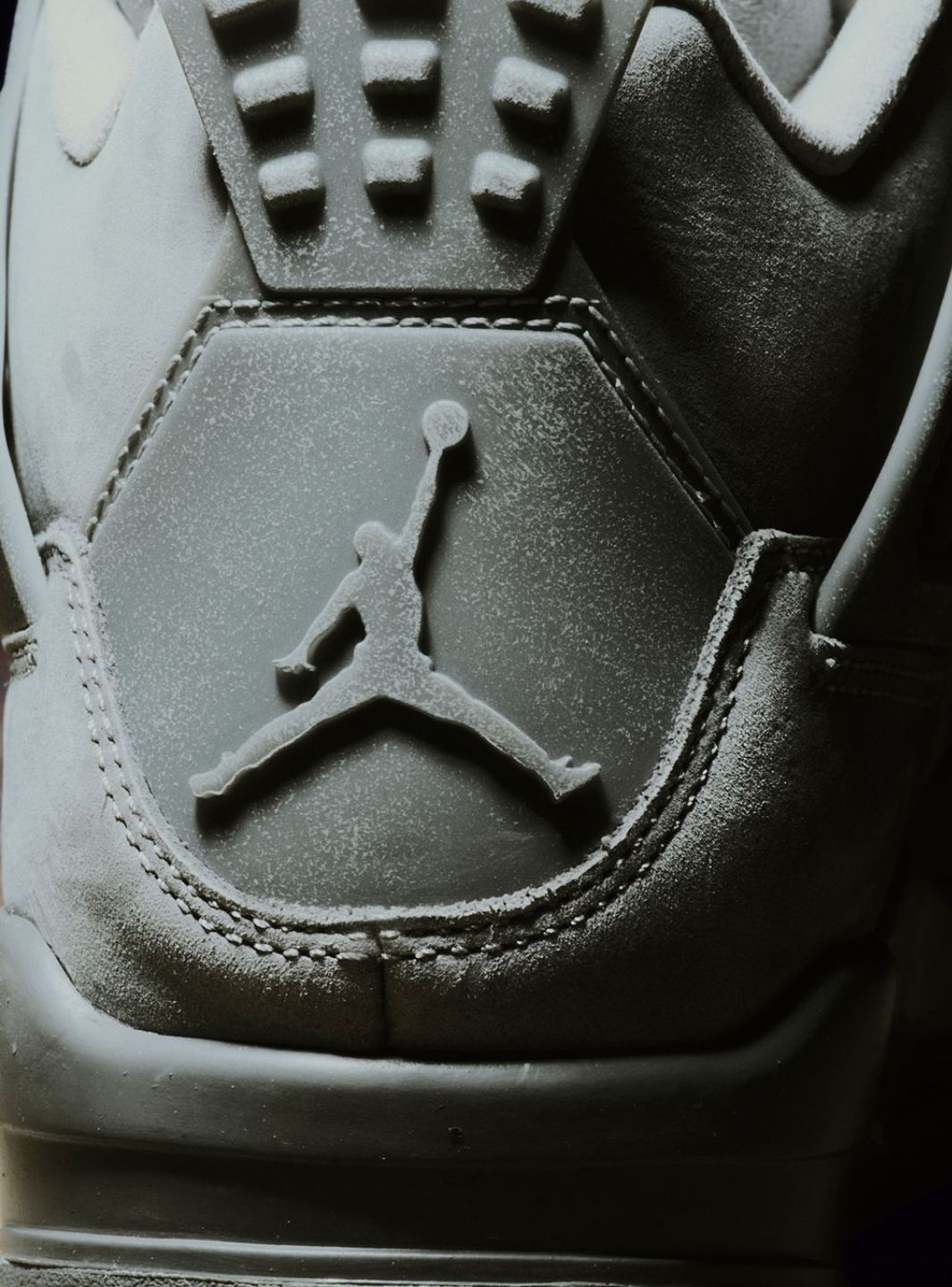 Nike Air Jordan 4 Retro SE Paris Olympics Wet Cement sneakers alte in grigio bianco - vista posteriore