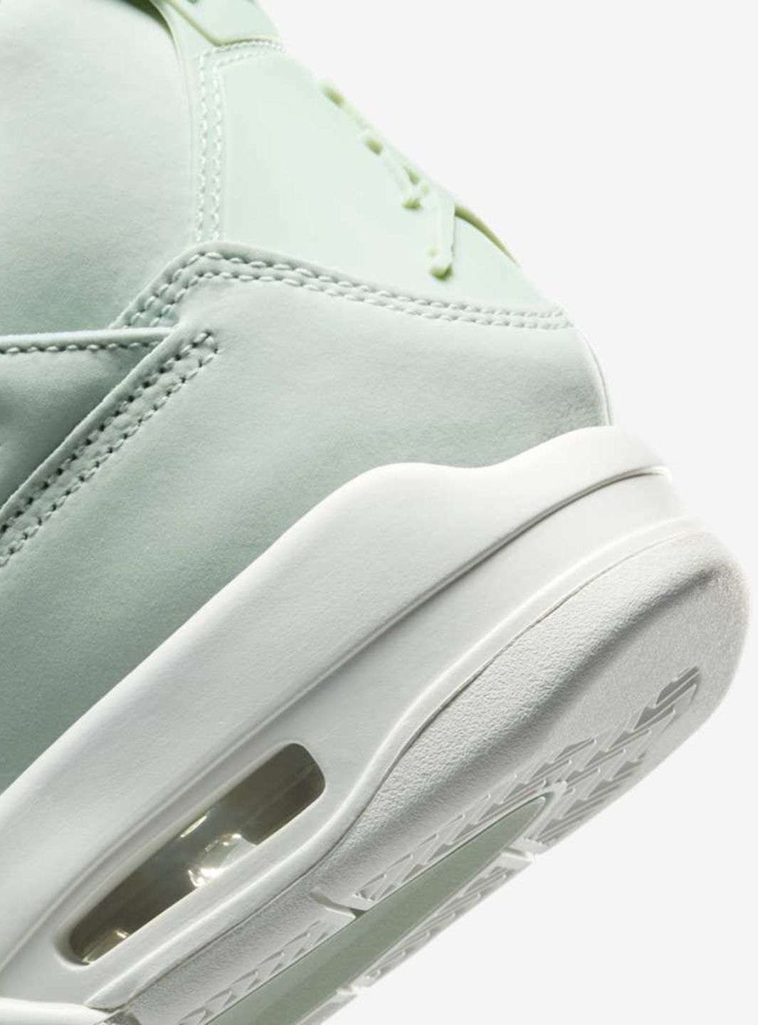 Nike Air Jordan 4 Retro Seafoam Sail sneakers alte in verde acqua bianco - dettaglio tomaia