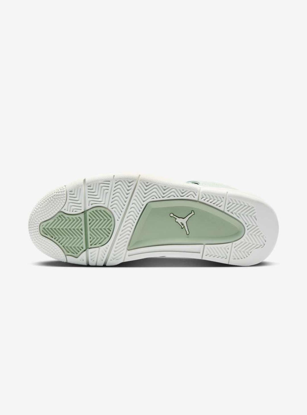 Nike Air Jordan 4 Retro Seafoam Sail sneakers alte in verde acqua bianco - indossate