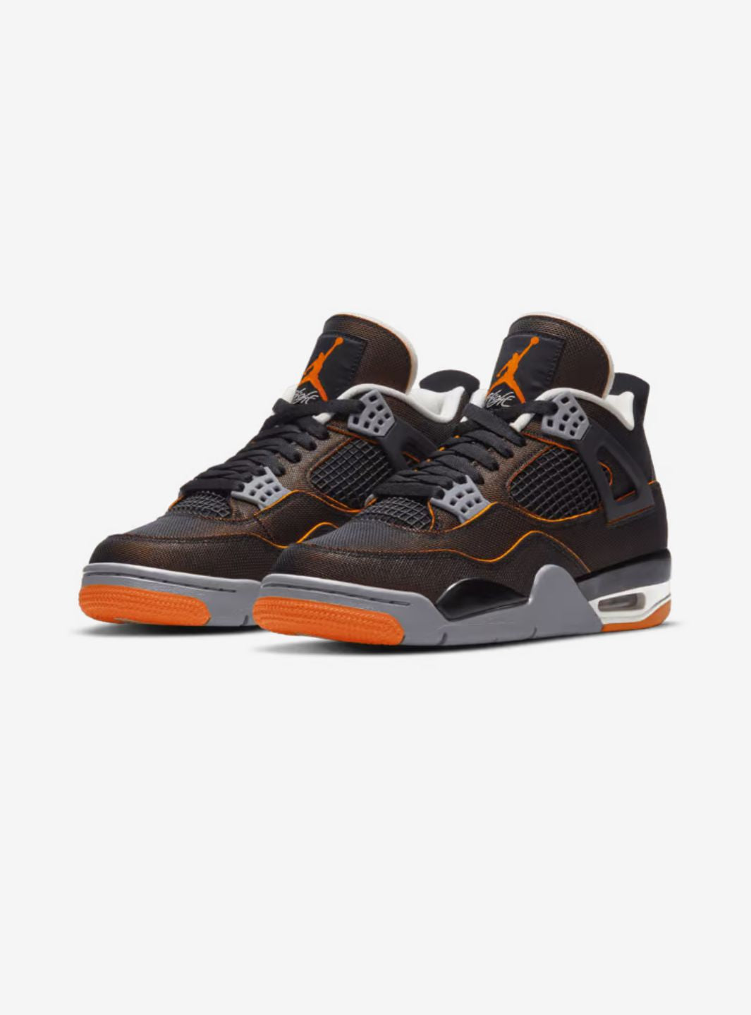 Nike Air Jordan 4 Retro Starfish sneakers alte in arancione bianco - vista frontale