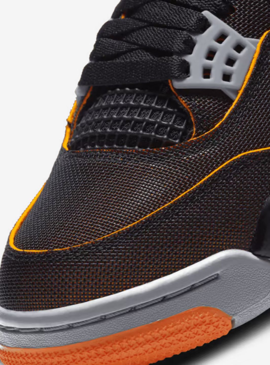 Nike Air Jordan 4 Retro Starfish sneakers alte in arancione bianco - dettaglio suola