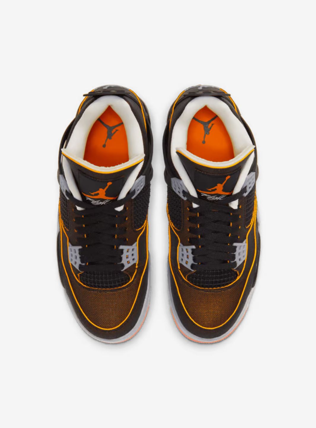 Nike Air Jordan 4 Retro Starfish sneakers alte in arancione bianco - vista posteriore