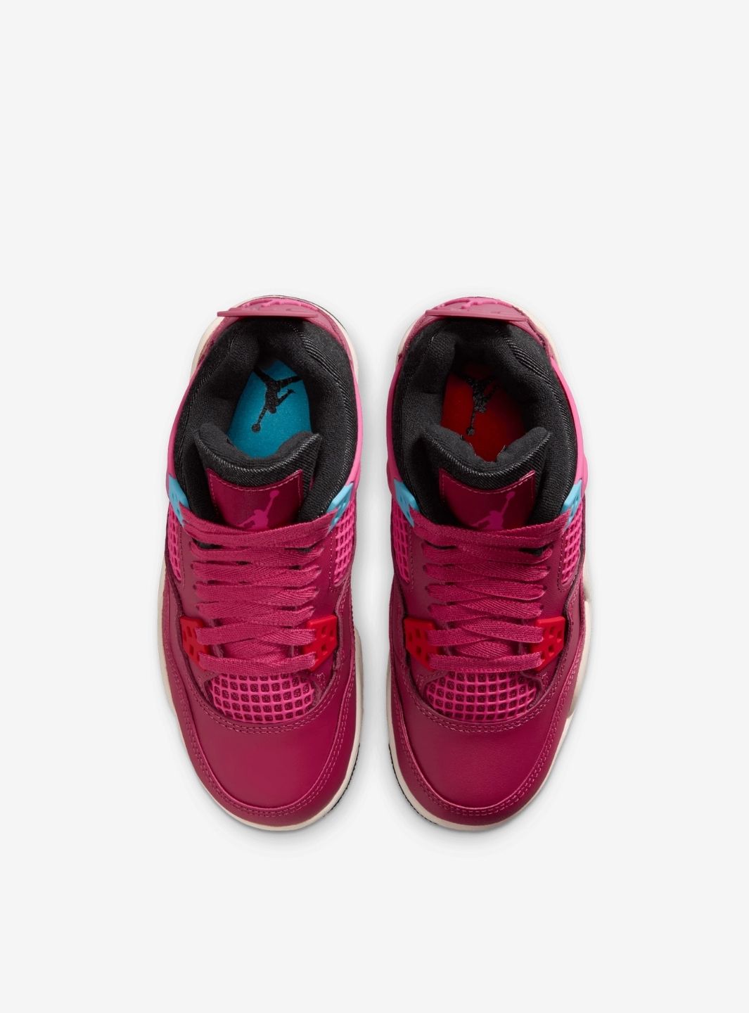 Nike Air Jordan 4 Retro Sweet Beet sneakers alte in rosa bianco - dettaglio tomaia