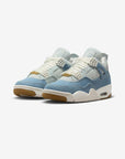 Nike Air Jordan 4 Retro TEX Denim Worn Blue sneakers alte in blu denim - vista frontale