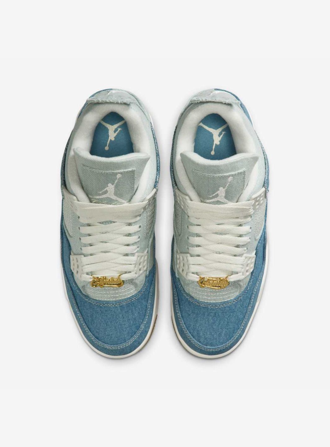 Nike Air Jordan 4 Retro TEX Denim Worn Blue sneakers alte in blu denim - vista posteriore