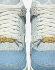 Nike Air Jordan 4 Retro TEX Denim Worn Blue sneakers alte in blu denim - indossate