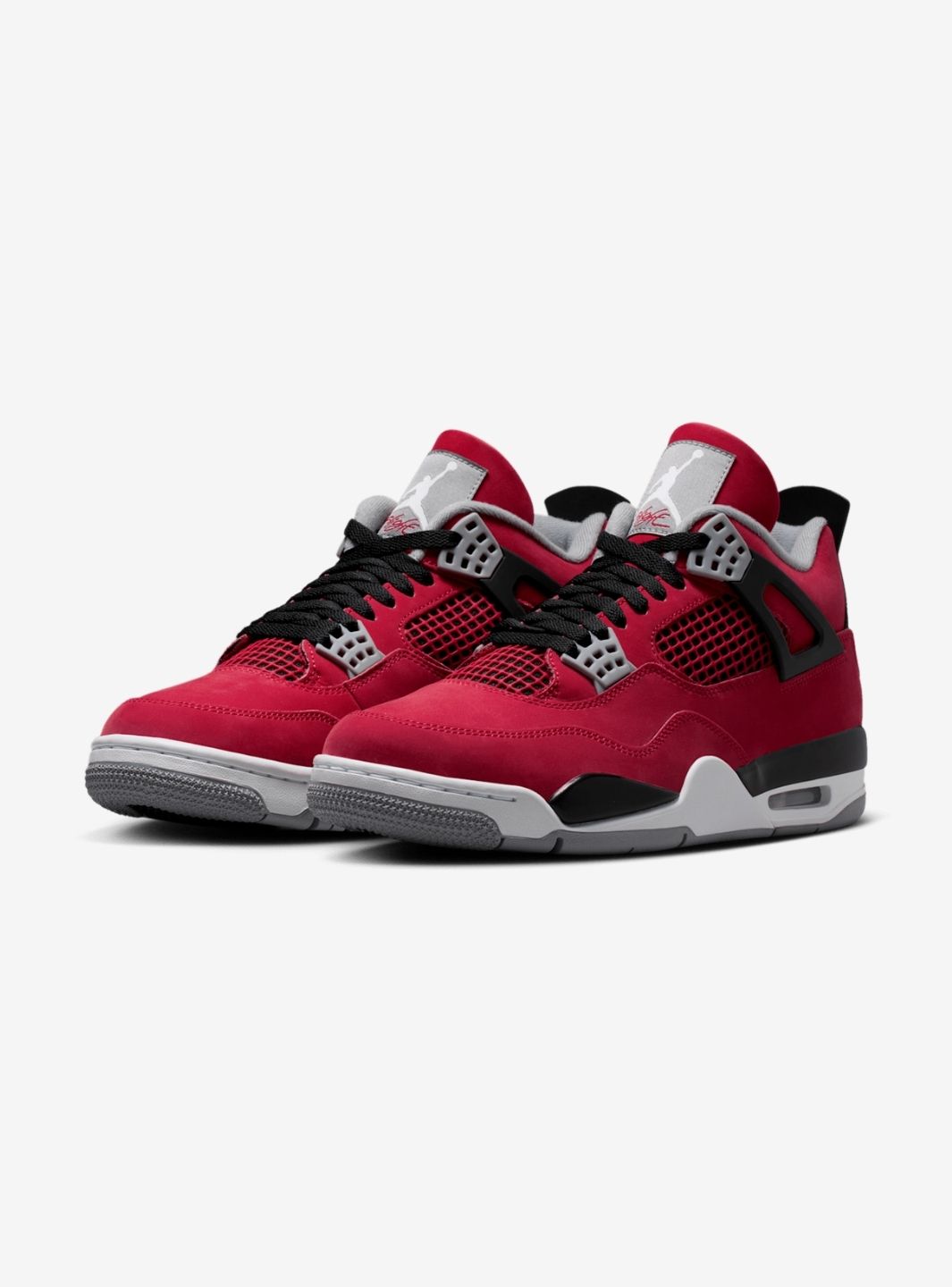 Nike Air Jordan 4 Retro Toro Bravo sneakers alte in rosso nero - vista frontale