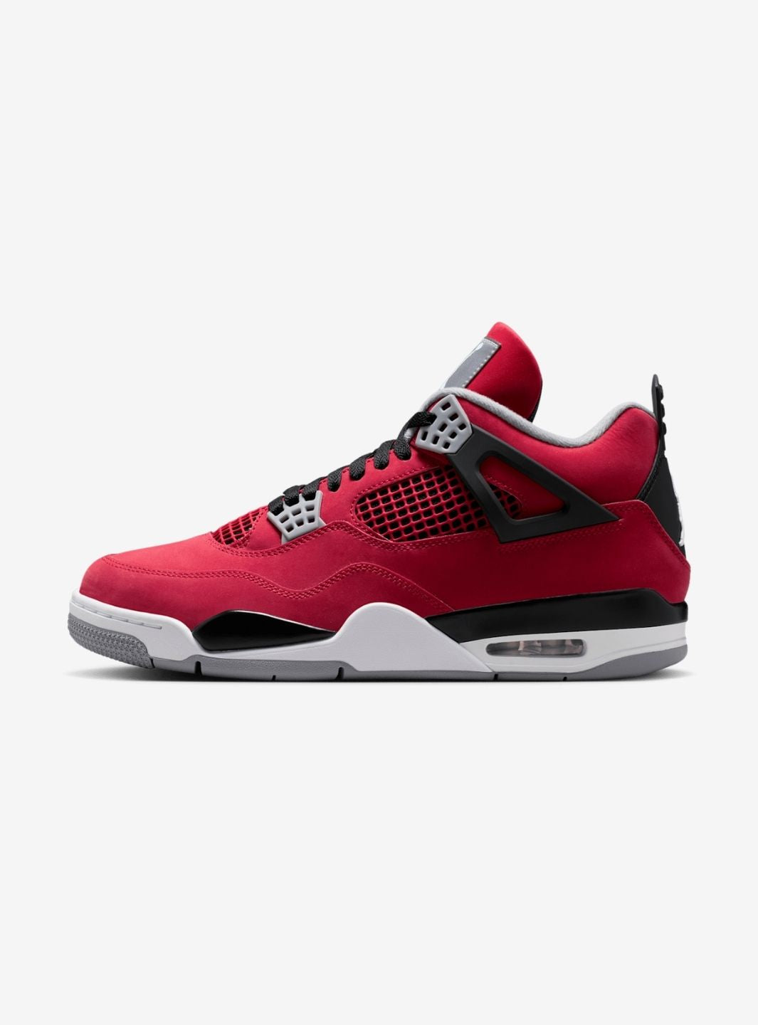 Nike Air Jordan 4 Retro Toro Bravo sneakers alte in rosso nero - vista laterale
