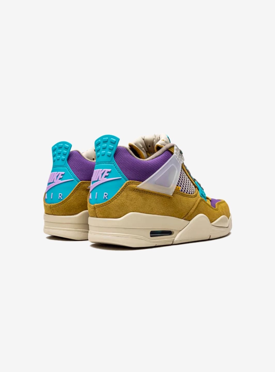 Nike Air Jordan 4 Retro Union Desert Moss sneakers alte in verde beige - dettaglio suola