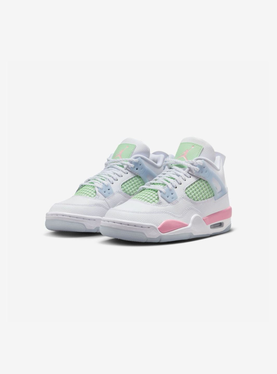 Nike Air Jordan 4 Retro Valentine's Day sneakers alte in rosa bianco - vista frontale