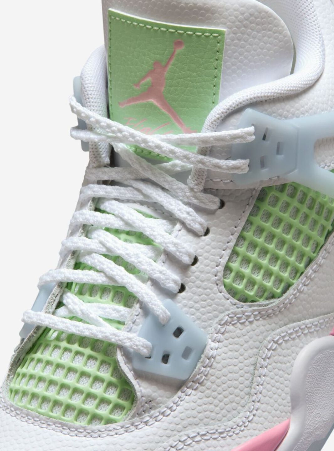 Nike Air Jordan 4 Retro Valentine's Day sneakers alte in rosa bianco - dettaglio suola