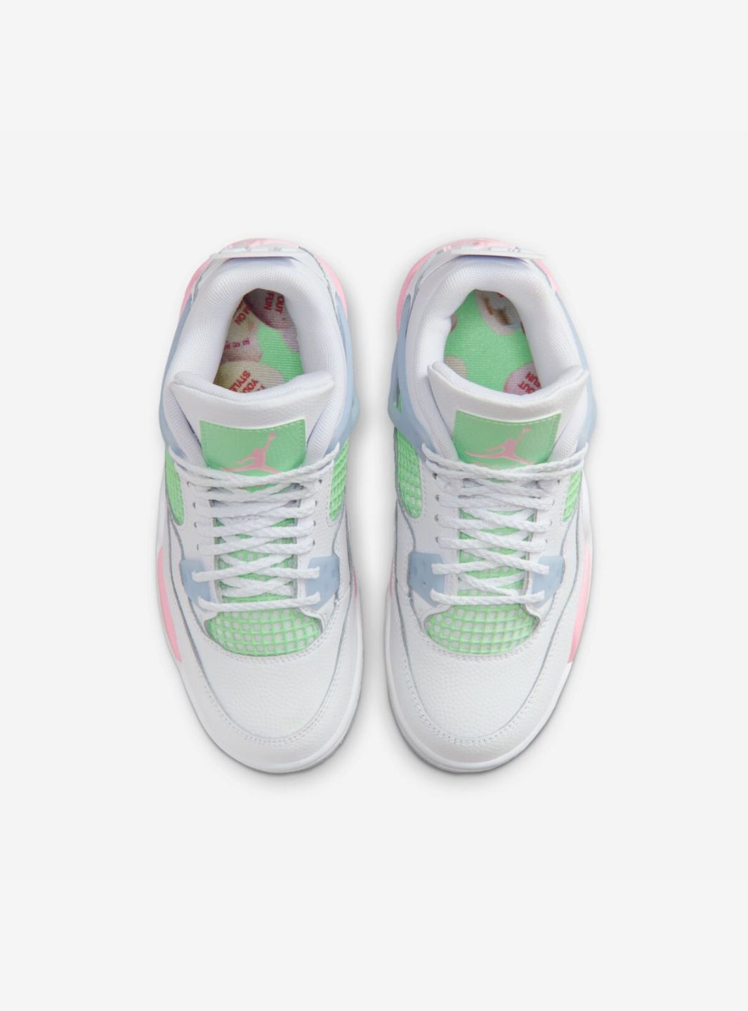 Nike Air Jordan 4 Retro Valentine's Day sneakers alte in rosa bianco - vista posteriore