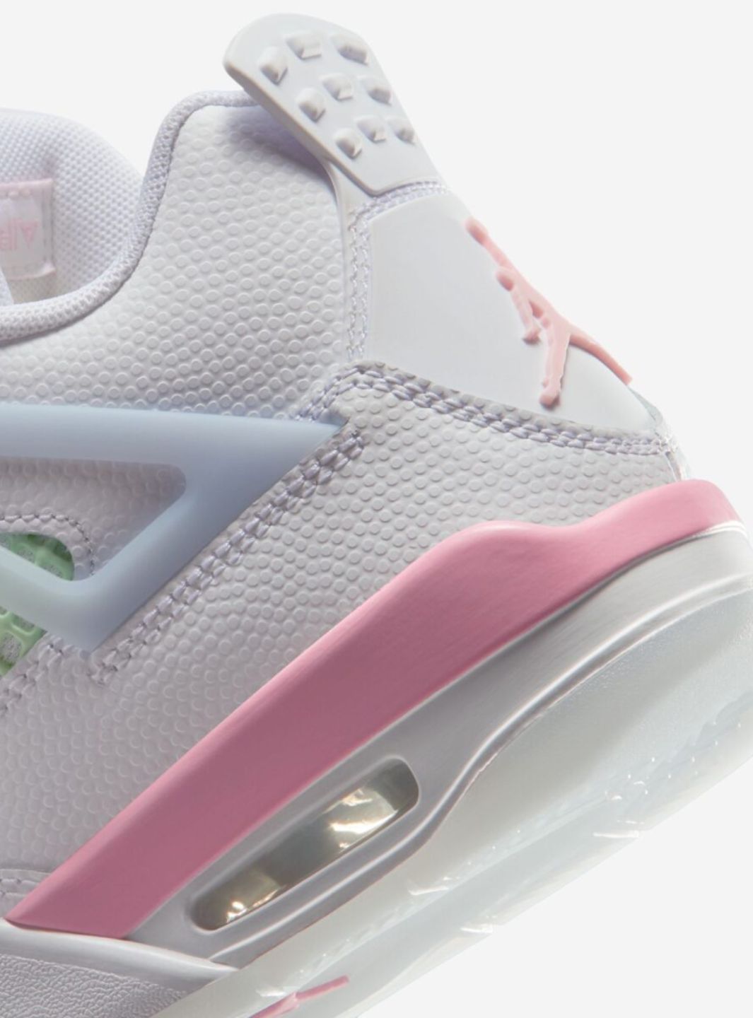 Nike Air Jordan 4 Retro Valentine's Day sneakers alte in rosa bianco - dettaglio tomaia