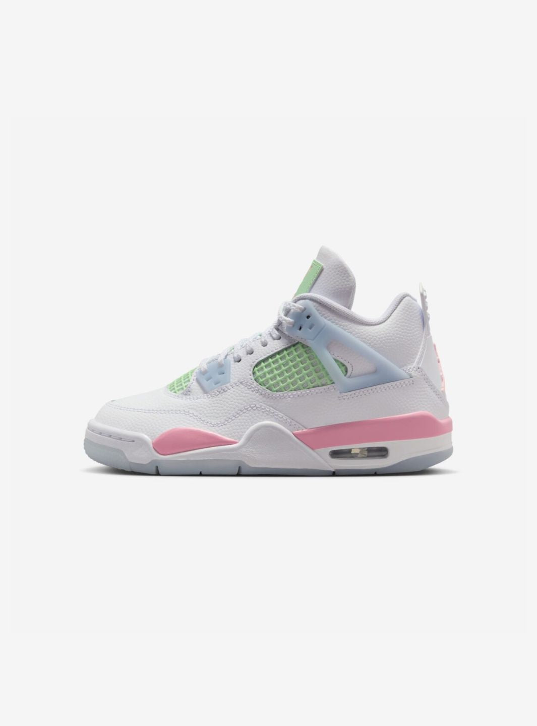 Nike Air Jordan 4 Retro Valentine's Day sneakers alte in rosa bianco - vista laterale