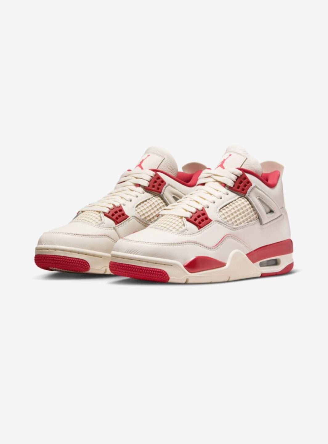 Nike Air Jordan 4 Retro Valentine's Day Sierra Red sneakers alte in rosso bianco - vista frontale