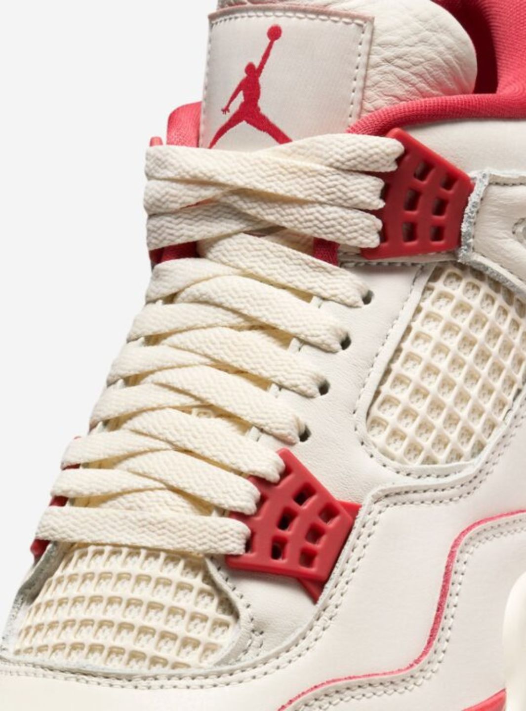 Nike Air Jordan 4 Retro Valentine's Day Sierra Red sneakers alte in rosso bianco - dettaglio suola