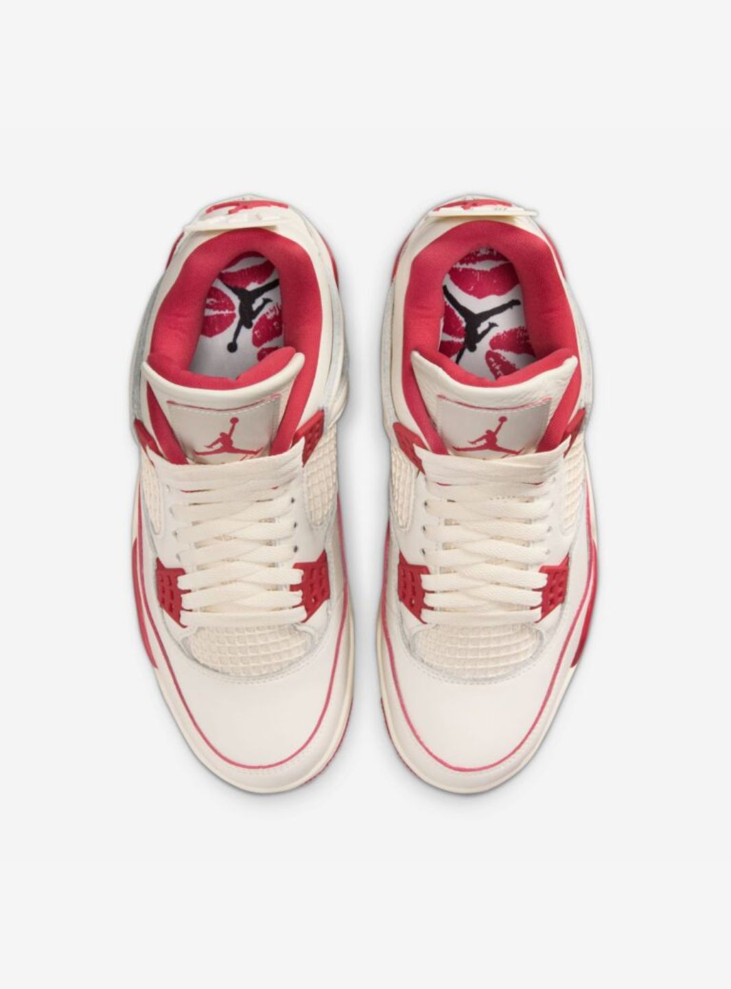 Nike Air Jordan 4 Retro Valentine's Day Sierra Red sneakers alte in rosso bianco - vista posteriore
