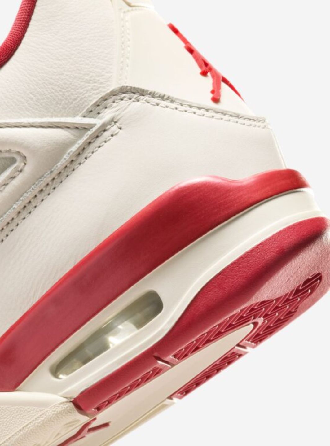Nike Air Jordan 4 Retro Valentine's Day Sierra Red sneakers alte in rosso bianco - dettaglio tomaia