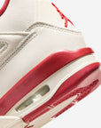 Nike Air Jordan 4 Retro Valentine's Day Sierra Red sneakers alte in rosso bianco - dettaglio tomaia