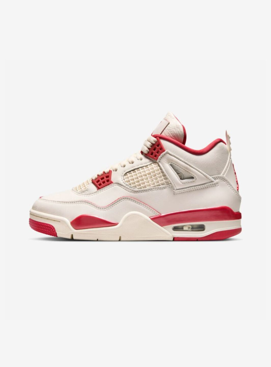 Nike Air Jordan 4 Retro Valentine's Day Sierra Red sneakers alte in rosso bianco - vista laterale