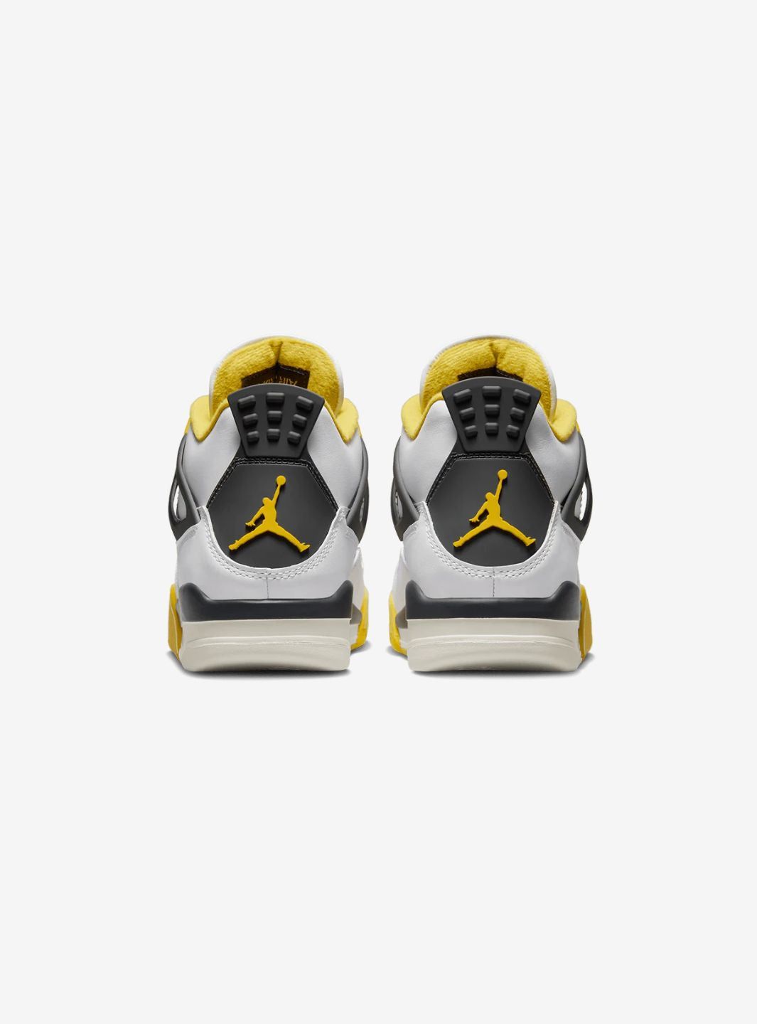 Nike Air Jordan 4 Retro Vivid Sulfur sneakers alte in giallo nero - dettaglio suola