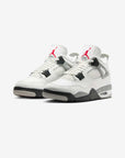 Nike Air Jordan 4 Retro White Cement sneakers alte in bianco grigio - vista frontale