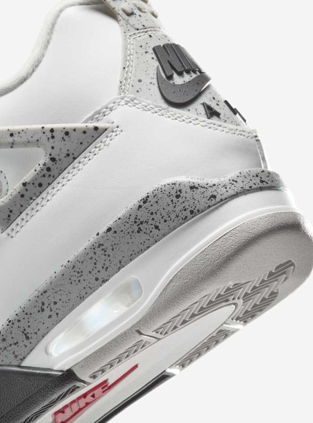 Nike Air Jordan 4 Retro White Cement sneakers alte in bianco grigio - dettaglio tomaia