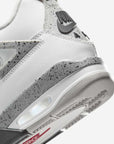 Nike Air Jordan 4 Retro White Cement sneakers alte in bianco grigio - dettaglio tomaia