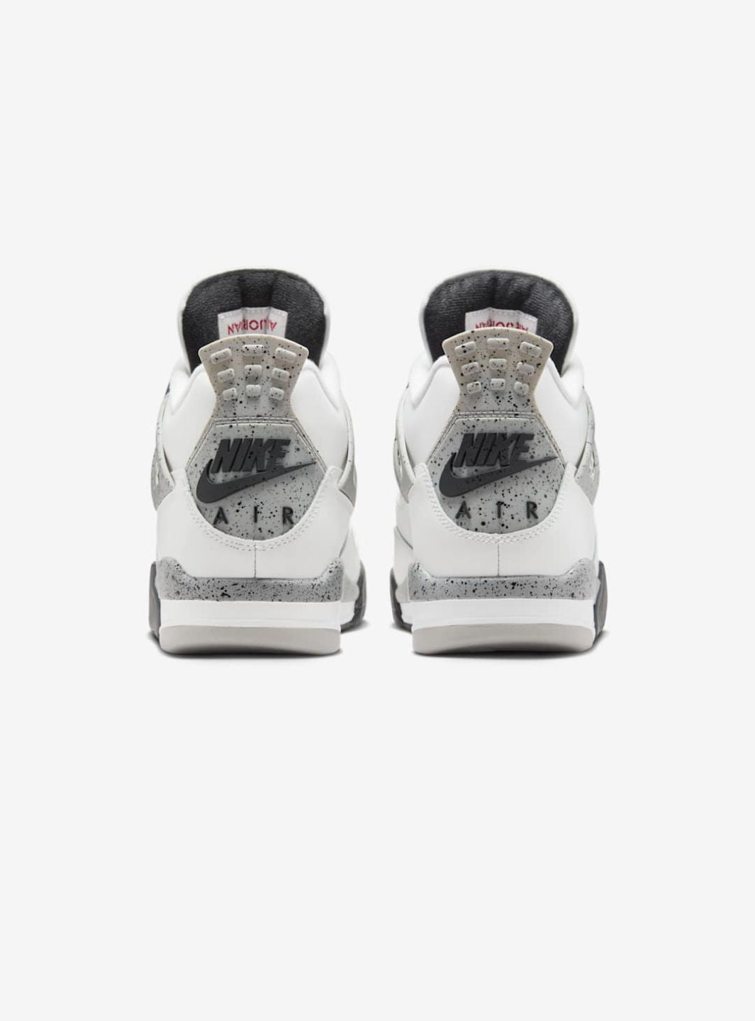 Nike Air Jordan 4 Retro White Cement sneakers alte in bianco grigio - vista dall'alto