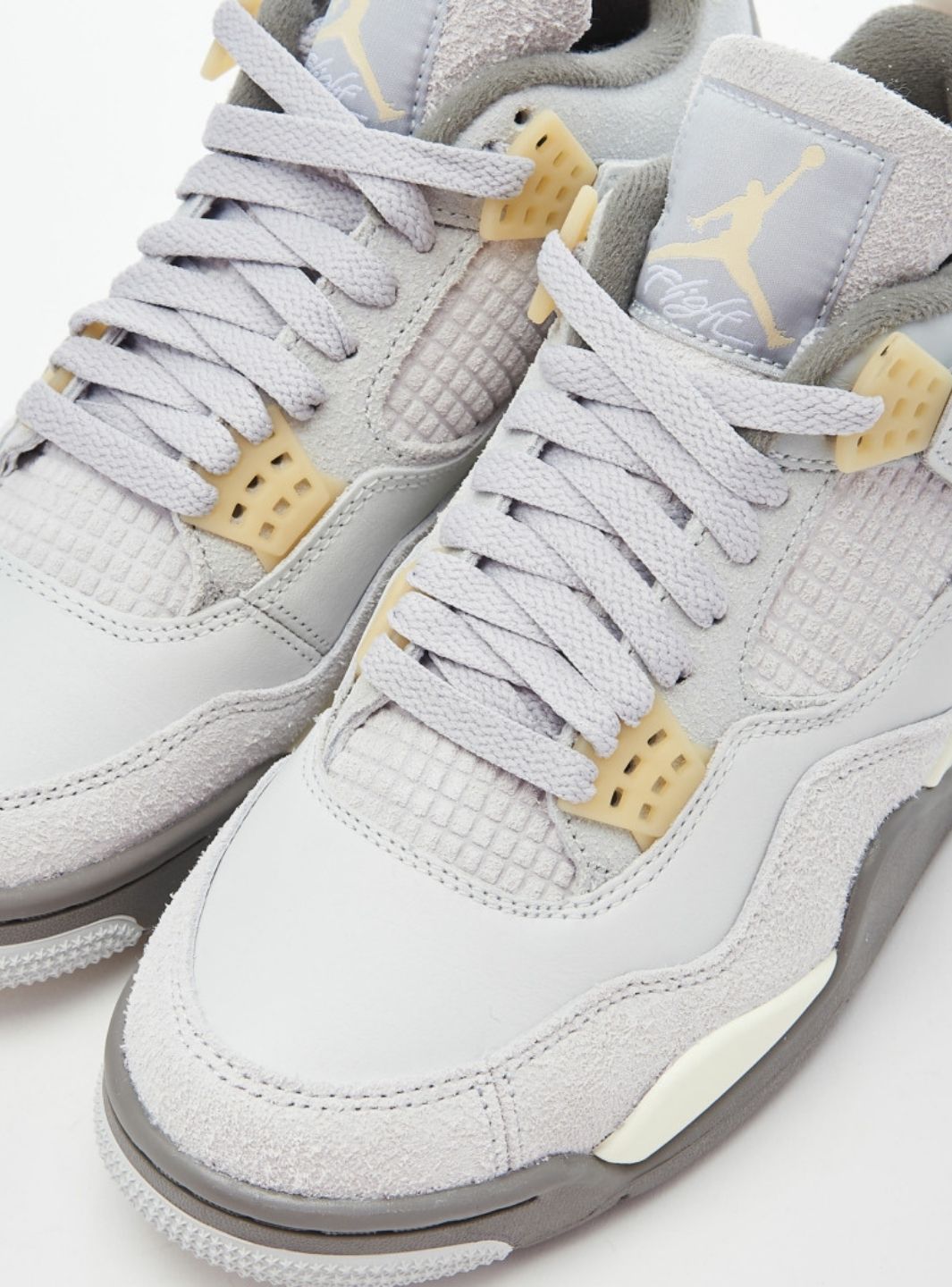 Nike Air Jordan 4 Retro SE Craft Photon Dust sneakers alte in grigio beige - dettaglio tallone
