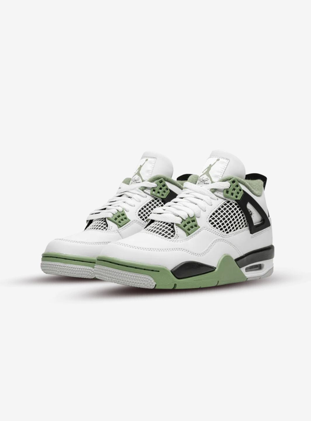 Nike Air Jordan 4 Retro Seafoam sneakers alte in verde acqua - vista frontale