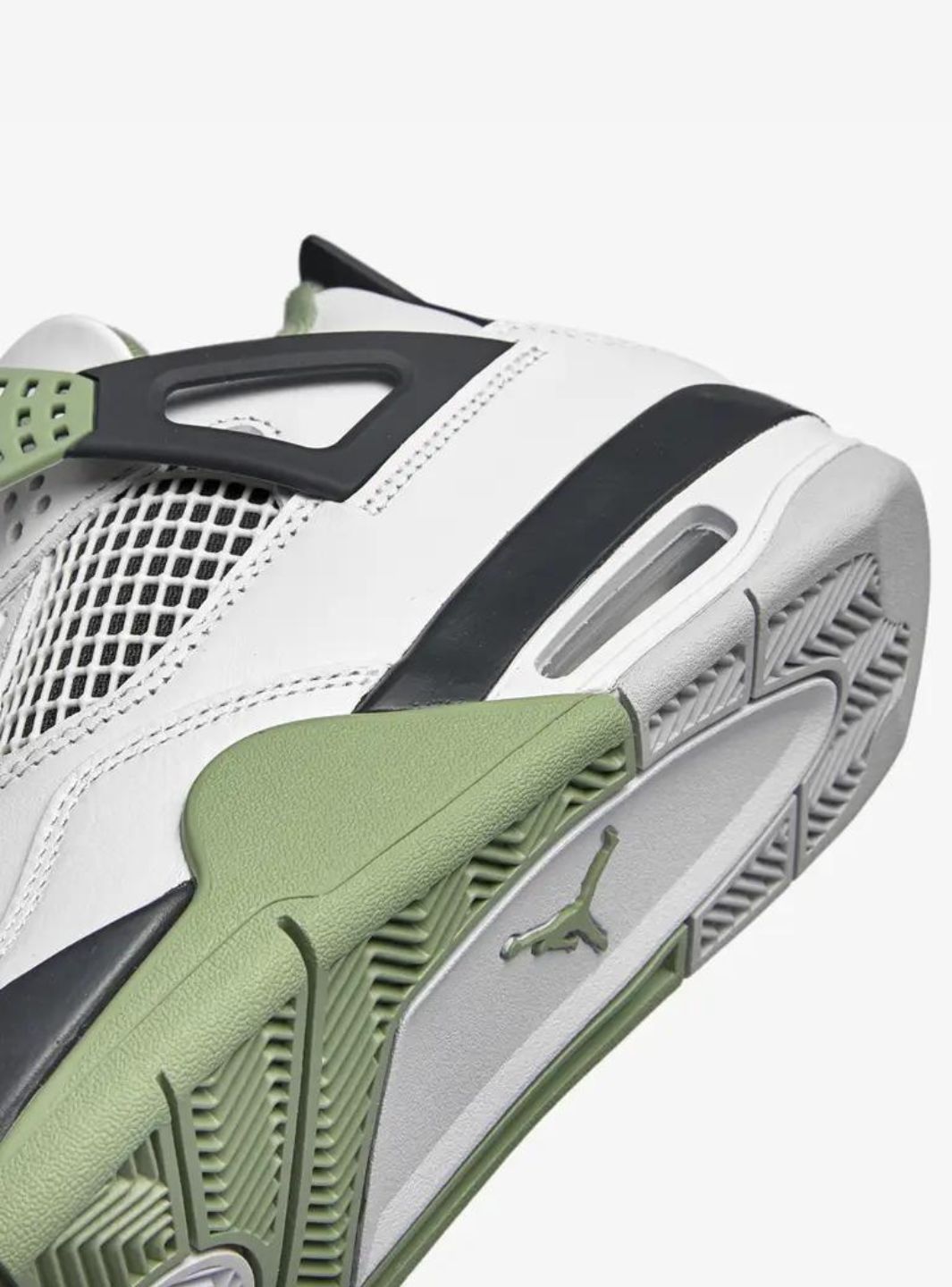 Nike Air Jordan 4 Retro Seafoam sneakers alte in verde acqua - dettaglio tomaia
