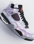 Nike Air Jordan 4 Retro Zen Master sneakers alte in grigio verde - vista laterale