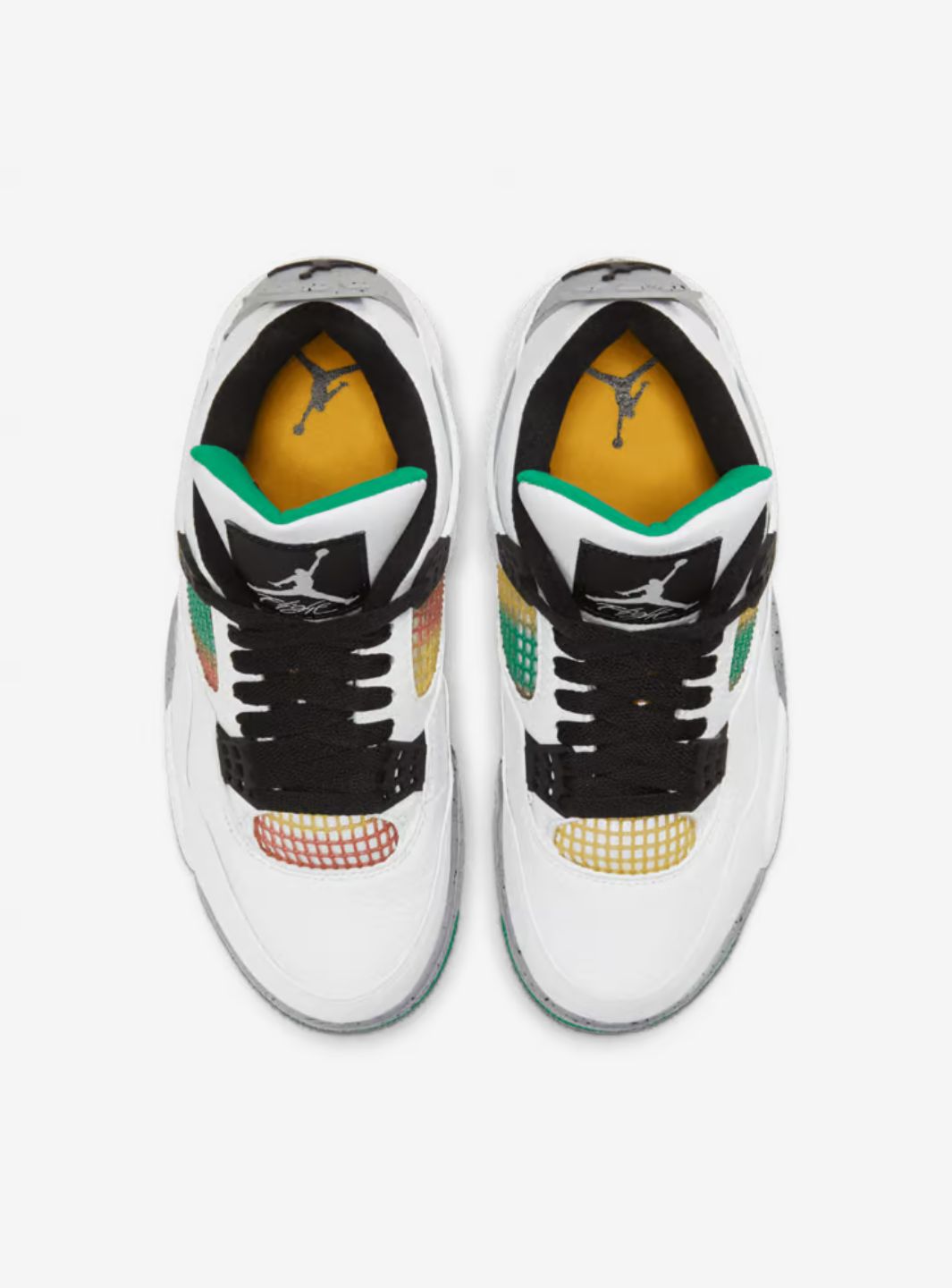 Nike Air Jordan 4 Retro Lucid Green Rasta sneakers alte in verde nero - vista posteriore
