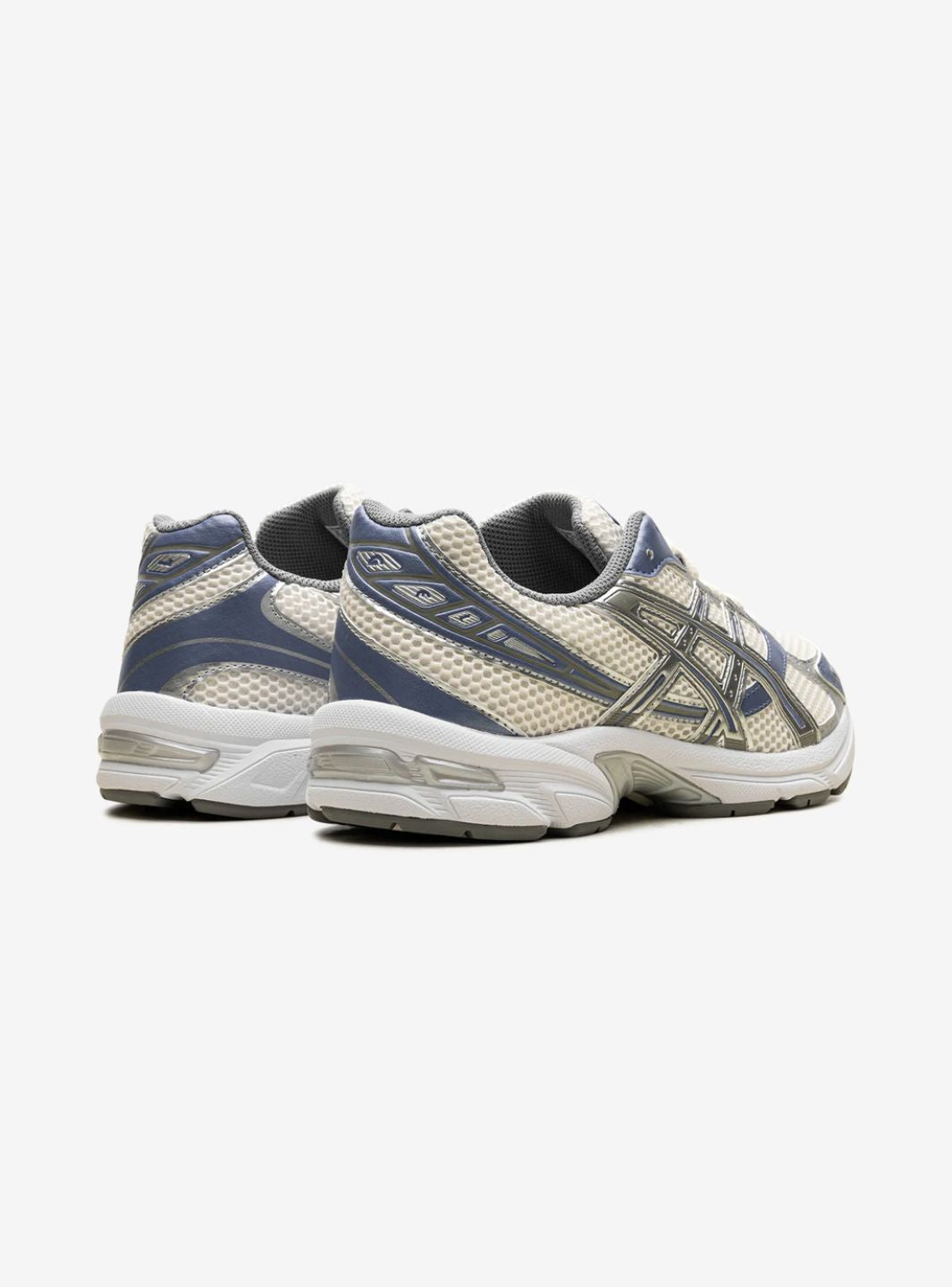 Asics Gel-1130 Cream Blueberry sneakers basse uomo e donna in mesh e pelle sintetica crema blu, dettaglio suola