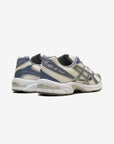 Asics Gel-1130 Cream Blueberry sneakers basse uomo e donna in mesh e pelle sintetica crema blu, dettaglio suola