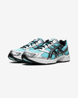 Asics Gel-1130 Larimar Blue Silver sneakers basse uomo e donna in mesh e pelle sintetica argento blu, vista frontale