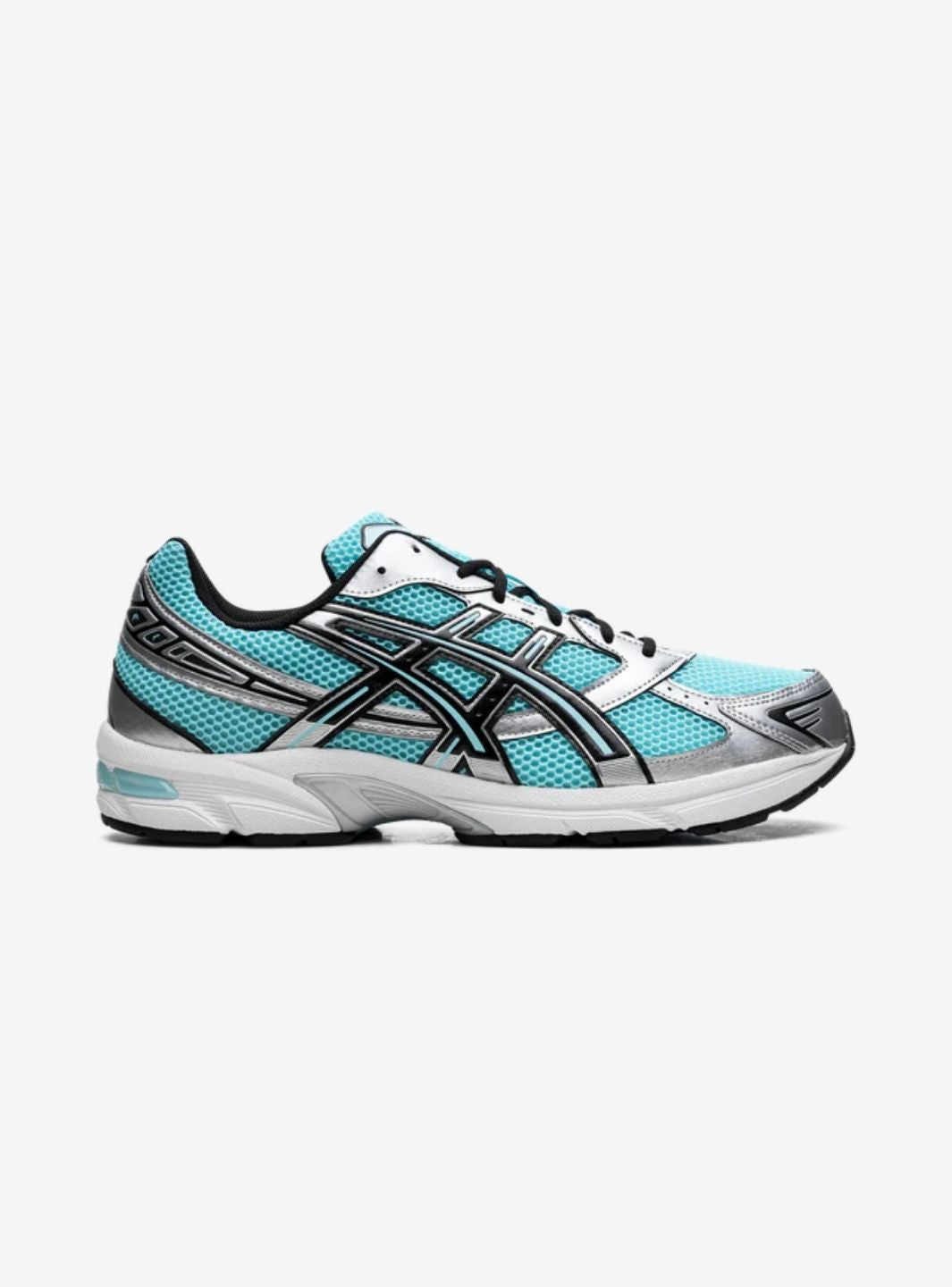 Asics Gel-1130 Larimar Blue Silver sneakers basse uomo e donna in mesh e pelle sintetica argento blu, dettaglio tomaia