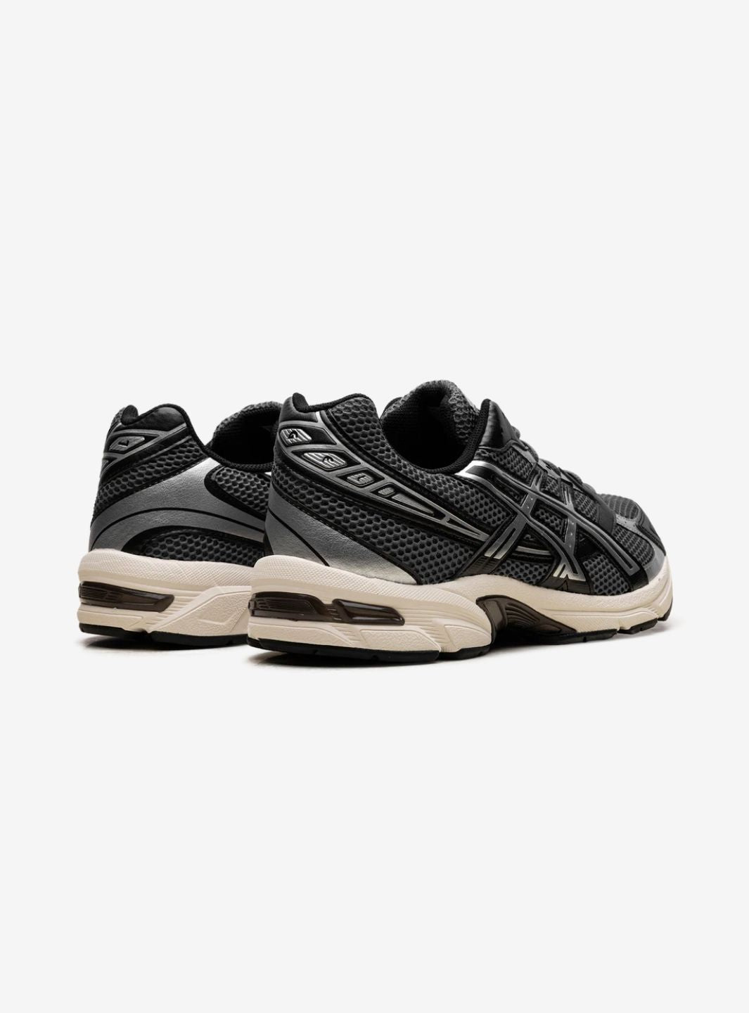 Asics Gel-1130 Steel Grey Black sneakers basse uomo e donna in mesh e pelle sintetica nero grigio, dettaglio suola