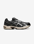 Asics Gel-1130 Steel Grey Black sneakers basse uomo e donna in mesh e pelle sintetica nero grigio, dettaglio tomaia