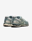 Asics Gel-Kayano 12.1 Kith Cream Sage sneakers basse uomo e donna in mesh, pelle sintetica e pelle crema verde salvia, dettag