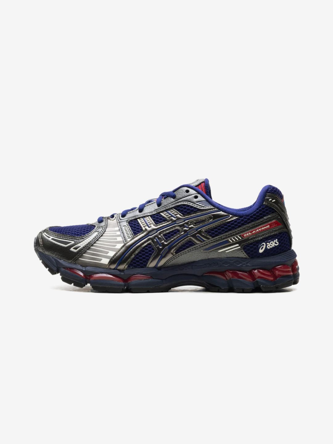 Asics Gel-Kayano 12.1 Kith Marvel vs. Capcom Captain America vs. Guile sneakers basse uomo e donna in mesh, pelle sintetica e