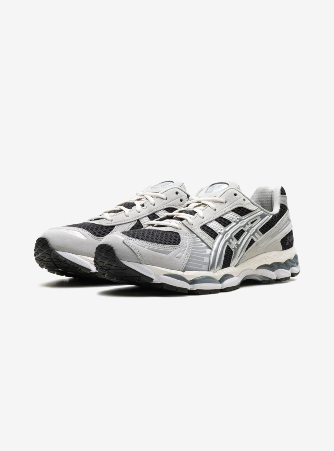 Asics Gel-Kayano 12.1 Kith Peat Cream sneakers basse uomo e donna in mesh, pelle sintetica e pelle crema, vista frontale