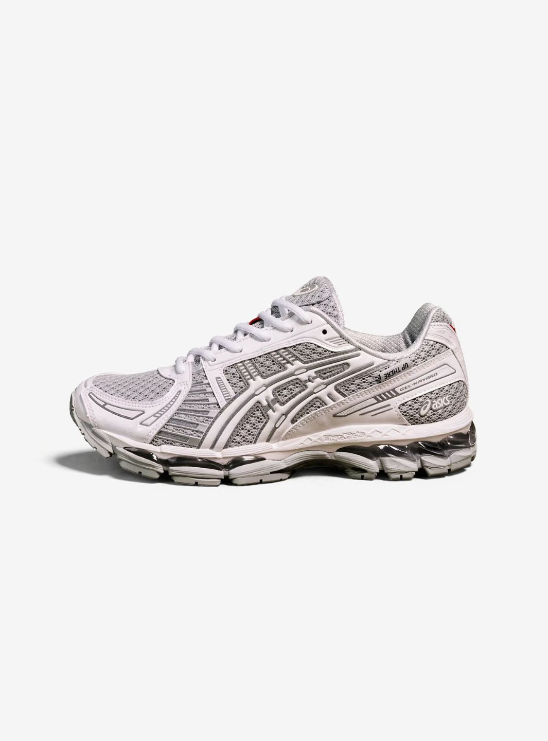 Asics Gel-Kayano 12.1 Up There Natsukashii Glacier Grey sneakers basse uomo e donna in mesh, pelle sintetica e pelle grigio, 