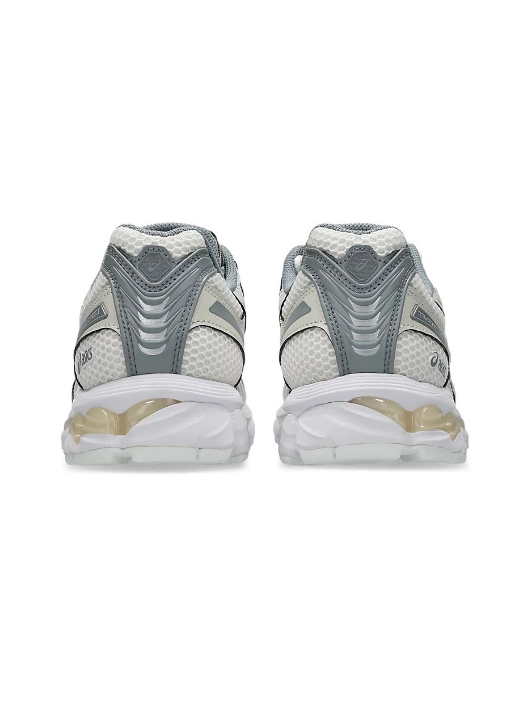 Asics Gel-Kayano 12.1 Cream Smoke Grey sneakers basse uomo e donna in mesh, pelle sintetica e pelle crema grigio, dettaglio s